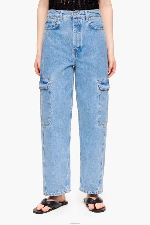 Bimba Y Lola 6L4TT409 Kleidung Blau Denim-Cargohose