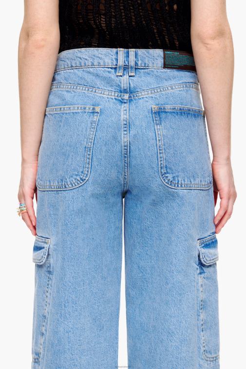 Bimba Y Lola 6L4TT409 Kleidung Blau Denim-Cargohose