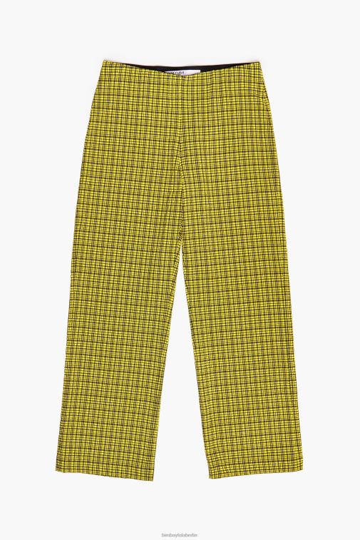 Bimba Y Lola 6L4TT435 Kleidung Gelb Gingham-Hose