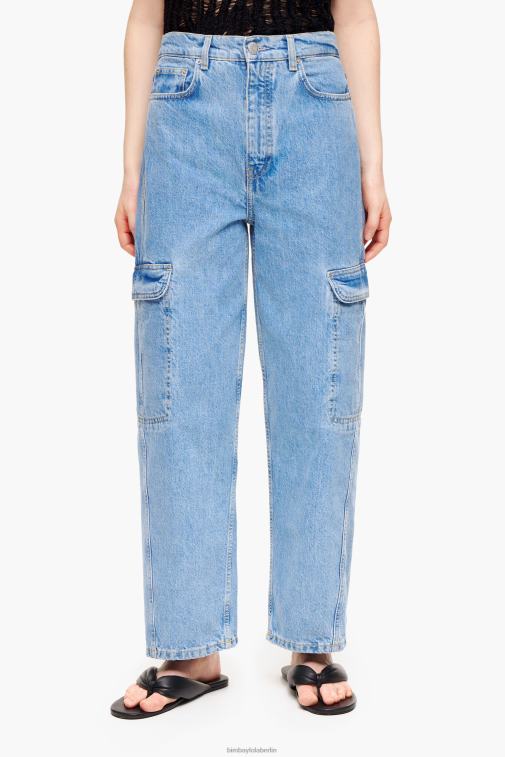 Bimba Y Lola 6L4TT507 Kleidung Blau Denim-Cargohose