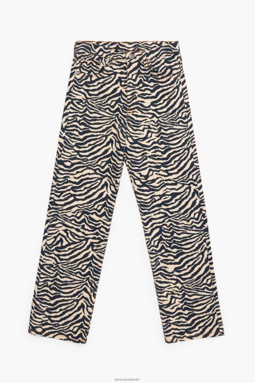 Bimba Y Lola 6L4TT427 Kleidung Tiger gerade geschnittene Jeans