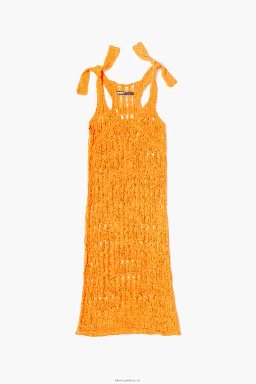 Bimba Y Lola 6L4TT174 Kleidung orange Häkelkleid