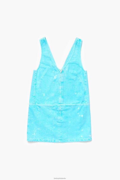 Bimba Y Lola 6L4TT193 Kleidung Türkis kurzes Jeanskleid