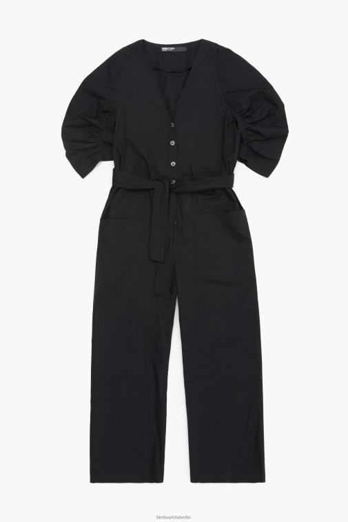 Bimba Y Lola 6L4TT187 Kleidung Schwarz Overall aus Popeline