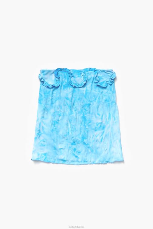 Bimba Y Lola 6L4TT341 Kleidung Blau Tailliertes Rüschenoberteil