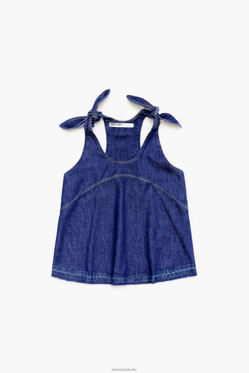 Bimba Y Lola 6L4TT346 Kleidung Blau dunkles Jeansoberteil