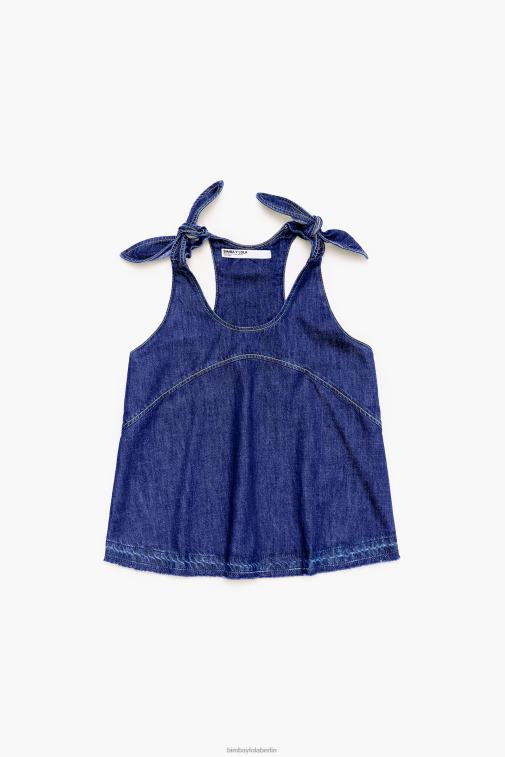 Bimba Y Lola 6L4TT509 Kleidung Blau dunkles Jeansoberteil