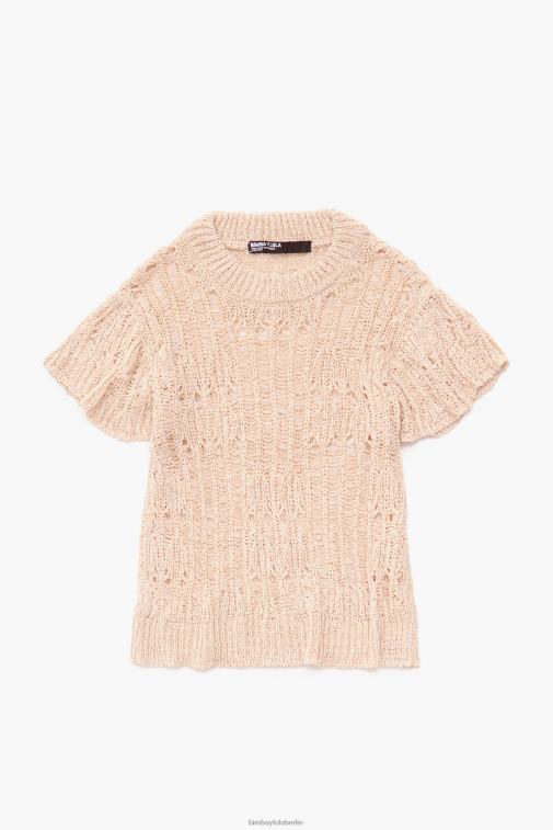 Bimba Y Lola 6L4TT355 Kleidung Sand durchbrochener Pullover