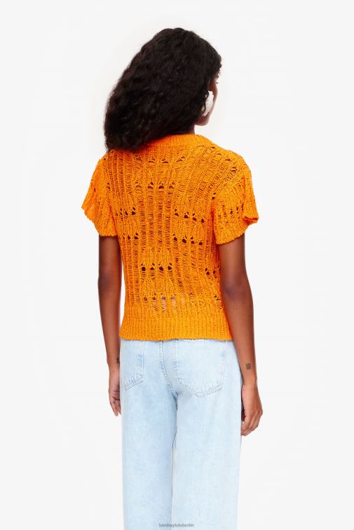 Bimba Y Lola 6L4TT356 Kleidung orange durchbrochener Pullover