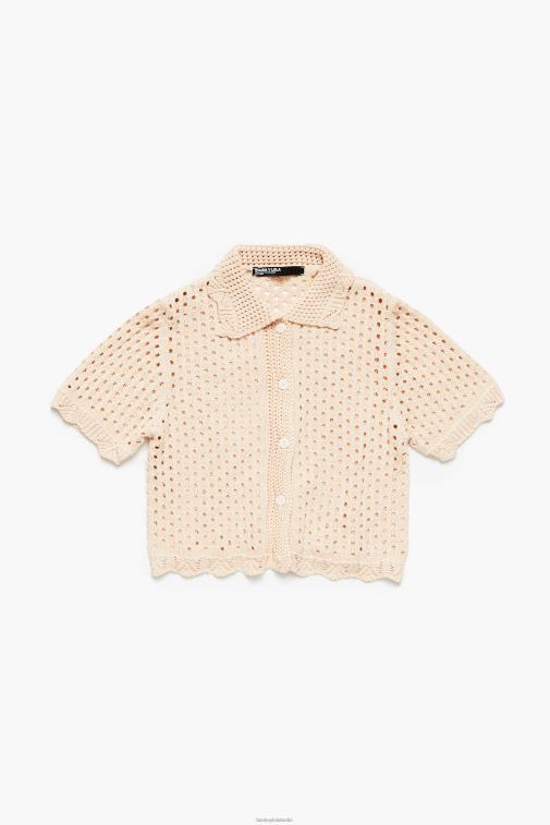 Bimba Y Lola 6L4TT360 Kleidung Sand Häkelpullover