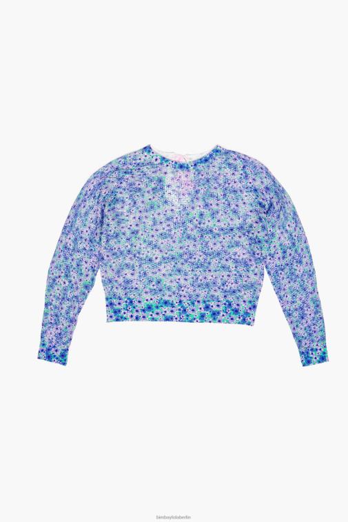 Bimba Y Lola 6L4TT365 Kleidung Blumen Voll bedruckter Leinenpullover