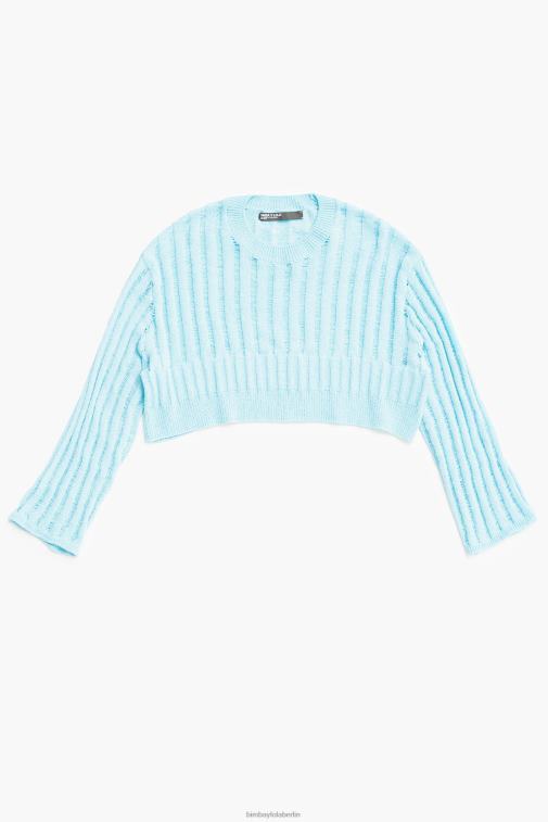 Bimba Y Lola 6L4TT386 Kleidung Blau gerippter Pullover