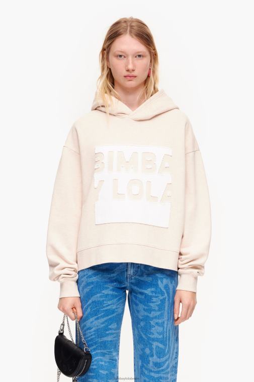 Bimba Y Lola 6L4TT492 Kleidung Elfenbein Baumwoll-Sweatshirt