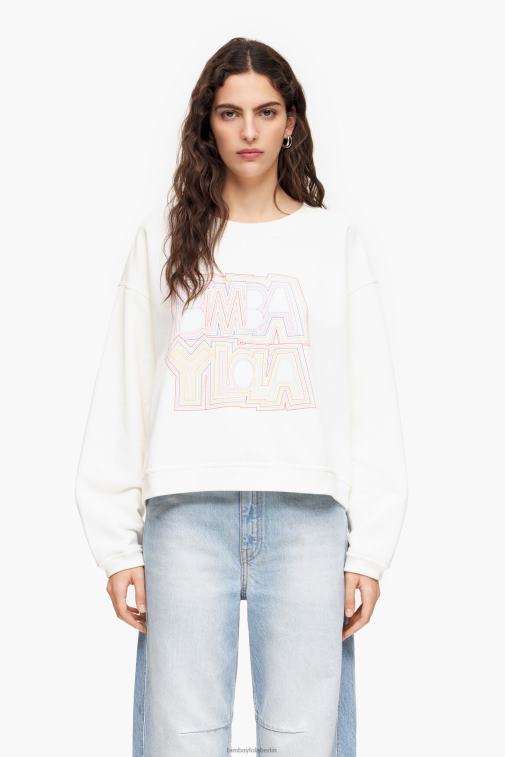 Bimba Y Lola 6L4TT499 Kleidung Weiss Logo-Sweatshirt