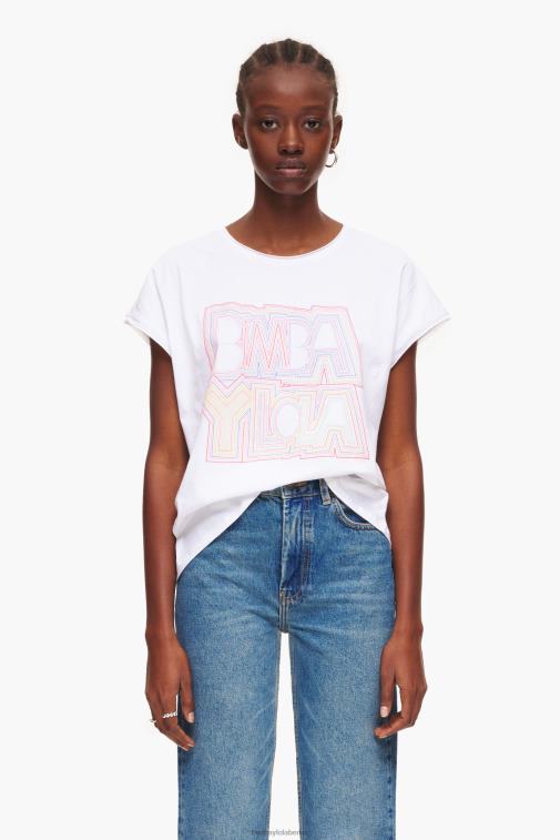 Bimba Y Lola 6L4TT258 Kleidung Weiss Logo-T-Shirt