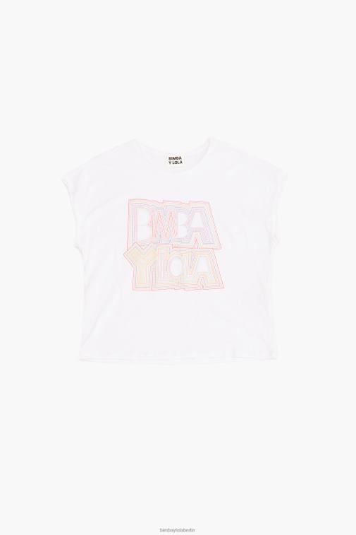 Bimba Y Lola 6L4TT258 Kleidung Weiss Logo-T-Shirt