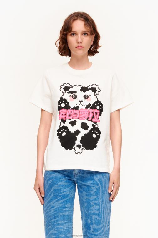 Bimba Y Lola 6L4TT279 Kleidung Weiss Pandabär-T-Shirt