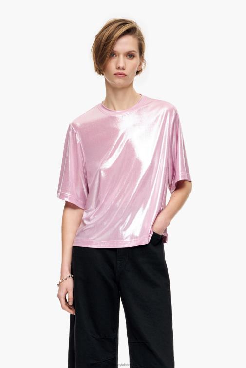 Bimba Y Lola 6L4TT311 Kleidung Rosa glänzendes T-Shirt