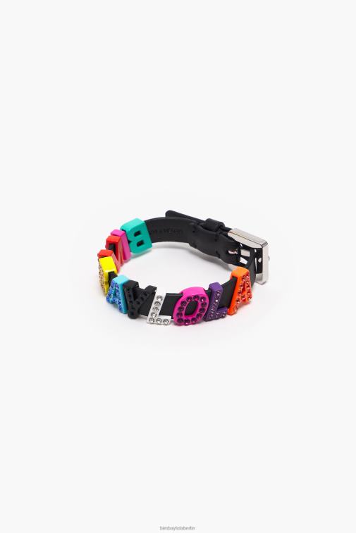 Bimba Y Lola 6L4TT1142 Zubehör Mehrfarbig Lederarmband mit Logo-Buchstaben