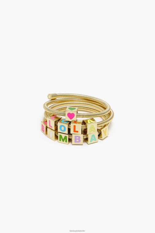 Bimba Y Lola 6L4TT662 Zubehör golden Logo-Armband mit Spiralkette