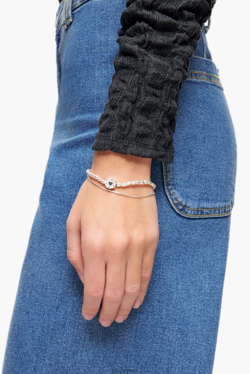 Bimba Y Lola 6L4TT722 Zubehör Silber Doppelperlenarmband