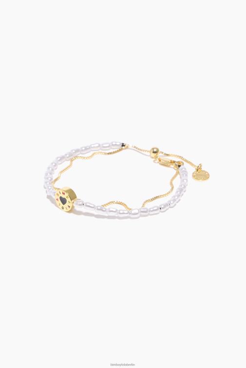 Bimba Y Lola 6L4TT723 Zubehör golden Perlen-Doppelarmband