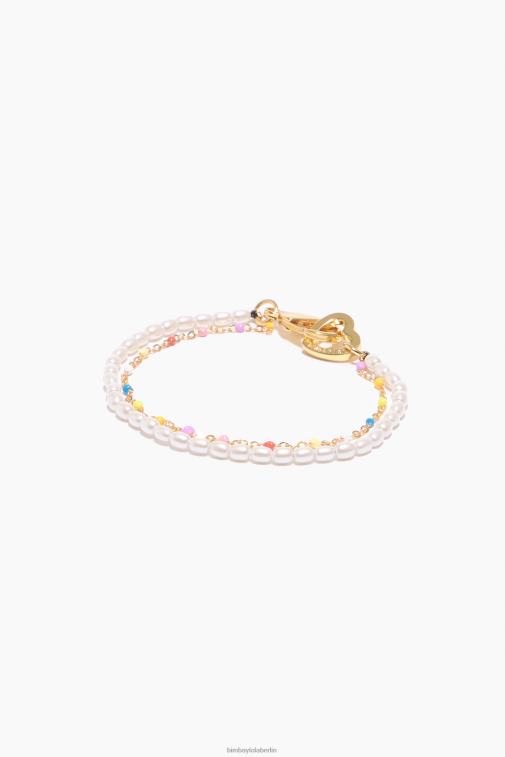 Bimba Y Lola 6L4TT793 Zubehör Mehrfarbig Perlen-Doppelarmband