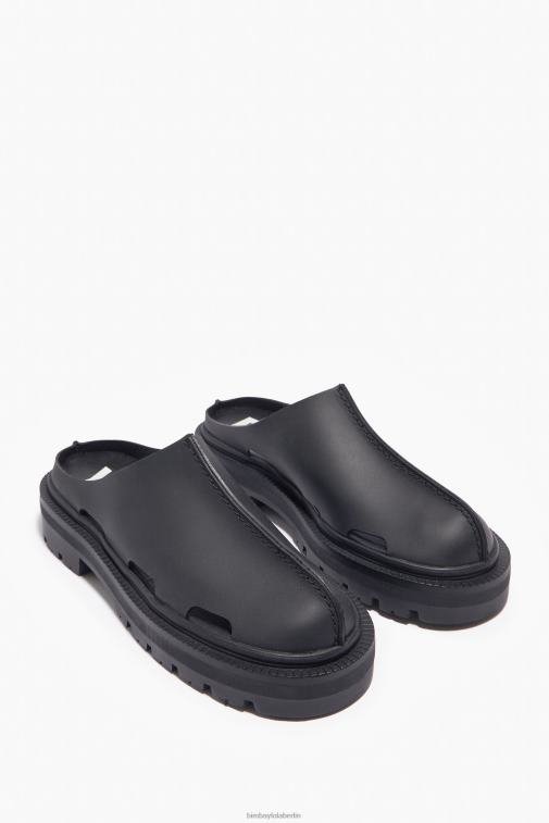 Bimba Y Lola 6L4TT598 Fußwewar Schwarz Clog mit Gummieffekt