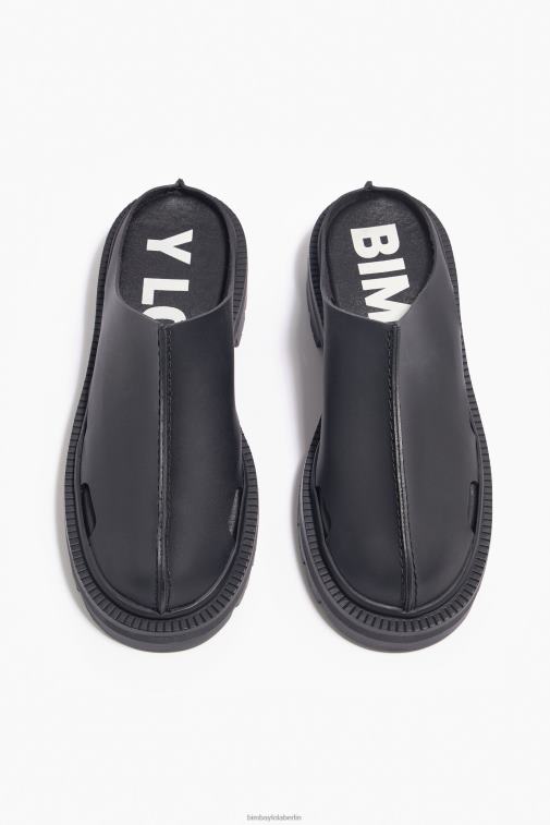 Bimba Y Lola 6L4TT598 Fußwewar Schwarz Clog mit Gummieffekt