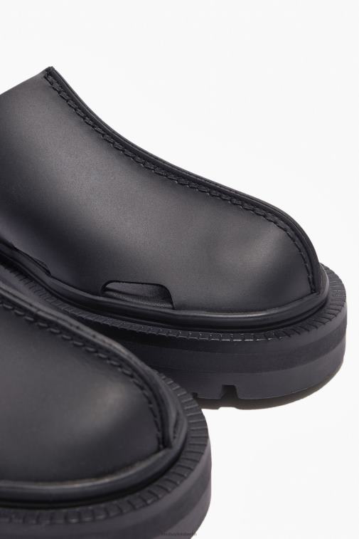 Bimba Y Lola 6L4TT598 Fußwewar Schwarz Clog mit Gummieffekt