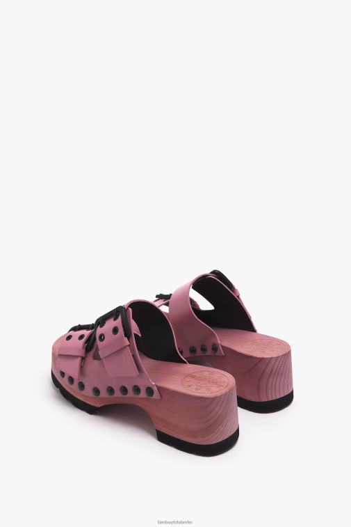 Bimba Y Lola 6L4TT565 Fußwewar Rosa Sandale aus Leder