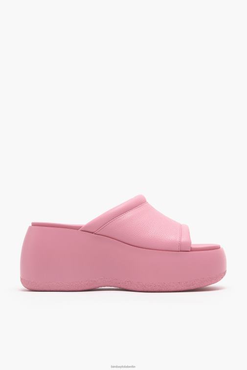 Bimba Y Lola 6L4TT567 Fußwewar Rosa Plateausandale aus Leder