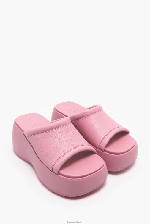 Bimba Y Lola 6L4TT567 Fußwewar Rosa Plateausandale aus Leder