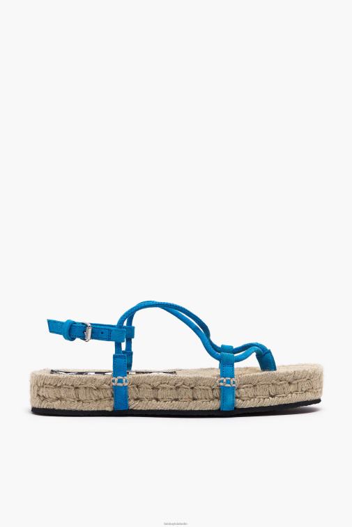 Bimba Y Lola 6L4TT582 Fußwewar Blau Slider-Sandalen