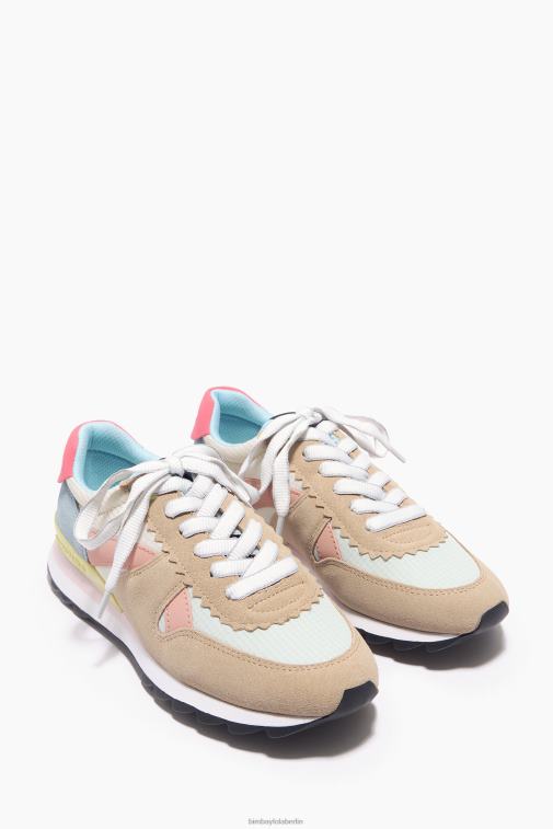 Bimba Y Lola 6L4TT563 Fußwewar Beige Technischer Sneaker